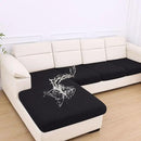 hyha Waterproof Couch Cushion Covers for Pets, Non Slip Sofa Seat Cover for Dogs Washable, Soft Thick Stretch Jacquard Fabric, Sofa Slipcovers with Elastic Bottom (1 Chaise+3 Seater, Black) by CozyNest Decor