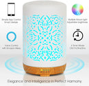 Earnest Living Smart Wifi Essential Oil Diffuser White Ceramic Diffuser 250 ml with Alexa Google Home App Phone Control LED and Auto Off Office Humidifier Aromatherapy Diffusers for Essential Oils by TinyTreasures Baby Boutique