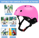 Color Gradient Adjustable Kids' Helmet with Knee & Elbow Pads Set | Multi-Sport Safety Gear for Boys & Girls Ages 5-14 | Skateboarding, Scooters, Roller & Inline Skating, Longboarding by TinyTreasures Baby Boutique