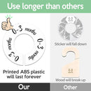 Pro Goleem Baby Closet Dividers Unisex Baby Closet Organizer for Nursery Baby Clothes Size Age Dividers Fits 1.5" Rod 6 PCS by TinyTreasures Baby Boutique
