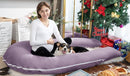 Meiz U Shaped Pregnancy Pillows for Sleeping, 65" Maternity Pillow for Full Body Support, Cooling Pregnancy Pillow with Jersey Cover, Purple by TinyTreasures Baby Boutique