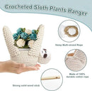 Macrame Plant Hanger Crochet Sloth Hanging Planter Sloth Gifts,5 Inch Animal Wall Hanging Plant Holder for Plant Sloth Lovers, Home Decor Indoor Outdoor Plants Succulent Gifts by GreenHaven Gardens