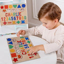 Personalized Name Puzzle for Toddlers 1-3 Wooden Alphabet Shape Number Blocks Personalized Baby Gifts 1st Birthday for Girls & Boys Preschool Educational Montesorri Toys for 1 Year Old 2 3 4 5 by TinyTreasures Baby Boutique