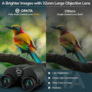 20x32 Compact Binoculars for Bird Watching - OPAITA High Powered Small Binoculars for Adults Kids with Low Light Vision for Hunting Cruise Trip Travel Concert Hiking Green by TinyTreasures Baby Boutique