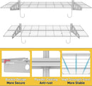 Ultrawall Garage Wall Shelves, 2 x 4 ft Wall Mounted Storage Shelves, Heavy Duty Wall Shelving with Hooks, Holds Up to 220 Lbs, 2Pack, White by GreenHaven Gardens