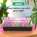 MIXC Seed Starter Tray with Lights, 2 Packs Mini Propagator Plant Grow Kit Greenhouse with Humidity Vented Domes and Base for Seeds Starting, Black by GreenHaven Gardens