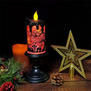 Eldnacele Halloween Snow Globe Candles Lighted Lamp, Battery Operated Spinning Water Glittering Tornado Flameless Candles Table Centerpiece for Halloween Decoration Indoor(Ghost) by CozyNest Decor