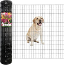 Black PVC Coated Welded Wire Fence 48 Inch x 50 Foot, 2 Inch x 4 Inch 14GA, Garden Border Fencing Roll Vinyl Coating Metal Wire Mesh Hardware Cloth for Yard Vegetable Plant Protection by GreenHaven Gardens
