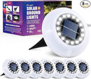 Flumy Solar Ground Lights, 8 Pack 16 LED Solar Lights Outdoor Waterproof, Solar Garden Lights for Outside Patio Pathway Yard Lawn Driveway Pathway Walkway, Outdoor Christmas Decorations(Cool White) by GreenHaven Gardens