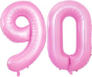 GOER Number 90 Balloons for 90th Birthday Party Decorations,42 Inch Jumbo Foil Helium Balloons for 90th Anniversary (Light Pink) by TinyTreasures Baby Boutique
