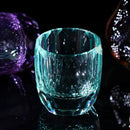 KAMMAK Crystal Whiskey Glasses Set of 2, 7oz Old Fashioned Glasses Stemless, Hand Blown Colored Cocktail Glasses, Engagement Gifts for Couples, Women, Men by CozyNest Decor