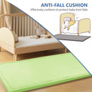 Play Mat for Babies Toddlers,1.3" Thick Elasti-Foam Anti-Fall Cushion Mat for Kids Room,28×72 Bedroom Bedside Rugs,Water-Repellent Soft Coral Velvet(Light Green) by TinyTreasures Baby Boutique