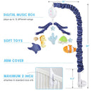 Ocean Animals Baby Crib Mobile - Musical Baby Mobile for Crib with 12 Lullabies for Boys & Girls, Baby Mobile for Bassinet for New Borns, Nursery Mobiles, Fits Standard Cribs by TinyTreasures Baby Boutique