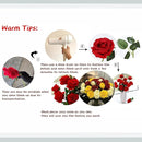White Fake Roses Artificial Flowers - 16 Pcs Fake Artificial Roses Silk Flowers with Stems for Home Wedding Hotel Office Centerpiece Decor by CozyNest Decor