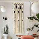 Macrame Wall Hanging Tassels Sphericity Cotton Textile Hanging Geometric Yarn Wall Art for Bedroom Living Room Decor 15.7" W x 39" L by CozyNest Decor