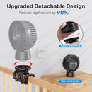 20000mAh Portable Stroller Fan, 120° Auto Oscillation, 3-IN-1 with Power Bank LED Light Detachable Flexible Tripod Rechargeable Battery Powered Clip On Fans Desk for Baby Crib Car Seat Travel by TinyTreasures Baby Boutique