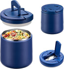 Soup Thermo for Hot Food 20oz Lunch Containers with Buckle Lid Wide Mouth Hot Food Jar Vacuum Insulated Stainless Steel Bento Box Leakproof with Spoon(Blue) by TinyTreasures Baby Boutique