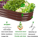 Raised Garden Bed Galvanized Planter Box Outdoor, Rot-Resistant Metal Garden Bed Planter for Vegetables Flower Herb (2- Brown) by GreenHaven Gardens