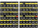 Loghot Classroom Accessories Closet Pocket Chart for Cell Phones Holder Wall Door Hanging Organizer (36 Pockets Black 2Pc)