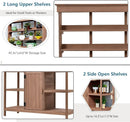 Merax 66" Large Outdoor Farmhouse Wooden Potting Bench Table, Garden Workstation with 2 Drawers, Cabinet, and Open Shelves for Backyard, Mudroom, Brown by GreenHaven Gardens