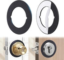 1 Pcs Upgraded Door Knob Plates with Double-Sided Tape –Thick Stainless Steel Scar Plates for Deadbolts & Knobs, Durable Lock Hole Covers for Fixing Loose Knobs and Damaged Areas(Matte Black) by TinyTreasures Baby Boutique