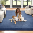Baby Play Mat 1.2" Thick Memory Foam Nursery Rug Area Rug, 13’1” X 6’7” Yoga Mat Playmat Crawling Mat for Baby,Toddlers,Infants,Kids,Floor Mat Tatami Mat for Living Room with Non-Slip(Blue) by TinyTreasures Baby Boutique