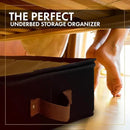 HOMELUX THEORY 2pc Under Bed Storage Containers, Bedroom Under the Bed Drawer Storage Organizer with Bins and Lids, Large Underbed Clothes Storage Box Ideal for Blanket, Fabric, & Shoes (Black) by CozyNest Decor