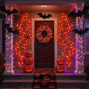 7 Ft Halloween Decorations Willow Vine Twig Garland with 8 Modes Timer 63 LED Orange Lights, Halloween Garland with Waterproof Battery Operated for Wall Fireplace Decorations Indoor Outdoor by CozyNest Decor