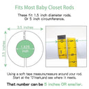Pro Goleem Baby Closet Dividers Unisex Baby Closet Organizer for Nursery Baby Clothes Size Age Dividers Fits 1.5" Rod 6 PCS by TinyTreasures Baby Boutique