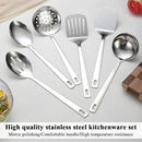 Evanda Kitchen Utensils Set 6pcs, Stainless Steel Cooking Utensils Set, Heavy Duty Kitchen Tools Spatulas Set, Home Essentials Kitchen Gadgets Accessories by CozyNest Decor