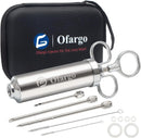 Meat Injector, Meat Injectors for Smoking with 3 Marinade Injector Needles; Injector Marinades for Meats, Turkey, Brisket; 2-oz by GreenHaven Gardens