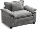 URRED Modular Sectional Sofa Comfy Cloud Couch, Modern Chenille Sofa Sleeper Deep Seat Couches with Ottoman/Pillows for Living Room (Gray, 53'') by CozyNest Decor
