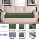 H.VERSAILTEX Super Stretch Individual Seat Cushion Covers Sofa Covers Couch Cushion Covers Slipcover Sets Thick Jacquard Textured Twill Fabric (1 Piece Sofa Cushion Cover, Bronze Green) by CozyNest Decor