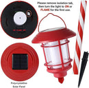Dynaming 6 Pack Christmas Solar Flame Garden Lights Outdoor, Dual Use Flickering Flame Torch Candy Cane Pathway Marker, Xmas Hanging Lantern Lights, Waterproof & Auto On/Off for Patio Walkway Driveway by GreenHaven Gardens