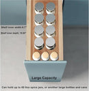 DINDON Pull Out Spice Rack Cabinet Organizer, (8" W x 21.9" D x 25.2" H) Multi-Use Soild Wood Pull Out Cabinet Organizer Slide Out Shelf Sliding Base Cabinet Storage Organization by CozyNest Decor