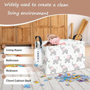 Rectangular Folding Laundry Basket,waterproof Canvas Basket,gift basket,Suitable for children's room,Office,Clothes,Toys Storage(Elephant calf) by TinyTreasures Baby Boutique