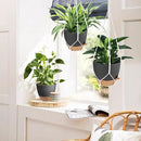 41.5 Inch Macrame Plant Hanger Indoor Outdoor with 12 Inch Flower Pot, Hanging Planter for Plants Holder with Wood Beads for Boho Home Decor (Ivory+Black) by CozyNest Decor