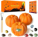 Thanksgiving Gifts for Kids, 3 Pumpkin Orange Bath Soap with Gemstone Inside Dig It Up Kit Halloween Toys Boys Girls Ages 4-5-6-7-8-12 Explore Mining Discover Science Gems Crystal by TinyTreasures Baby Boutique
