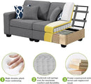 L Lengend Vansen Modular Sectional Sofa U Shaped Couch with Ottoman Modern Reversible Corner Sectional Couch for Living Room (Dark Grey, U Shaped Sofa-4) by CozyNest Decor