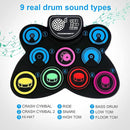 9-Pads Electronic Drum Set with Headphone Jack Speaker Drumsticks & Pedals, Holiday Gifts for Kids by TinyTreasures Baby Boutique