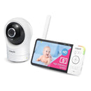 VTech RM5764HD 1080p Smart WiFi Remote Access Baby Monitor, 360° Pan & Tilt, 5" 720p HD Display, HD Night Vision, Soothing Sounds, 2-Way Talk, Temperature Sensor, Motion Detection, iOS & Android by TinyTreasures Baby Boutique