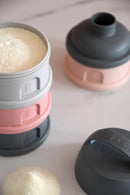 BEABA Formula and Snack Container, Baby Formula Dispenser, Toddler Baby Snack Storage Container, Holds up to 11 Doses of Milk Powder Per Compartment, Made in France, Rose by TinyTreasures Baby Boutique