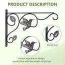 2 Pack Heavy Duty Plant Hooks for Hanging - 12 Inch Metal Wall Hangers Indoor/Outdoor, Sturdy Plant Bracket for Bird Feeders, Planters, Lanterns, Wind Chimes - Patio, Garden, Home Decor (Black) by GreenHaven Gardens