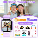 Waterproof Smart Watch for Kids Girls Ages 5-12 with 39 Games, HD Camera, Video, Music, Habit Tracking, Alarm, Pedometer, Kids Smart Watch Chrismars Birthday Gift for Girls Age 5 6 7 8(Purple) by TinyTreasures Baby Boutique