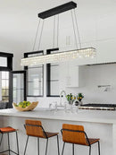 W48 Black Chandeliers for Dining Room, Modern Crystal Pendant Lights Fixture Farmhouse Hanging Dining Light Fixtures for Kitchen Island, Living Room, Bedroom by CozyNest Decor