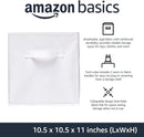 Amazon Basics Collapsible Fabric Storage Cubes Organizer with Handles, Sturdy, White, 10.5-x-10.5-x-11-inch, Pack of 6 by CozyNest Decor