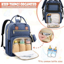 Baby Diaper Bag Backpack, Travel Diaper Bags for Baby Girl Boy Large Capacity Baby Bag Backpack for Women Peacock Blue by TinyTreasures Baby Boutique