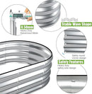 SnugNiture Galvanized Raised Garden Bed, 4x2x1ft Oval Metal Planter Box for Planting Outdoor Plants Vegetables by GreenHaven Gardens