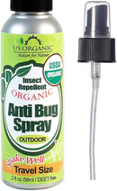 US Organic Mosquito Repellent Anti Bug Outdoor Pump Sprays, USDA Certification, Cruelty Free, Proven Results by Lab Testing, Deet-Free (2 oz Travel Size) by TinyTreasures Baby Boutique