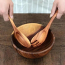 7 Pcs Acacia Wood Cooking Utensils Set Large Wooden Spoons for Cooking Spatula Salad Mixing Spoon Non Toxic Utensil for Kitchen Use Spatulas Non Stick Turner Slotted Serving Spoon Kitchen Utensils by CozyNest Decor